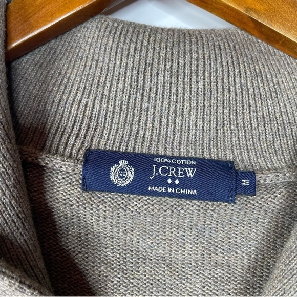 J. Crew 100% Cotton Tan Sweater Size Medium - Picture 3 of 4